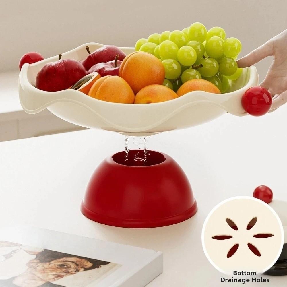 Spherical Handle Fruit Snack Tray Dried Fruit Plate Display Plate Candy Storage Basket  Picnic