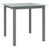 vidaXL Garden Table Light Grey 80x80x74 Cm Aluminium and Glass
