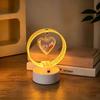 Stable No-Flicker Light Geometric LED Night Light Heart Pendant LED Lamp  Office Desk Ornament
