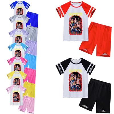 92638 Kids Girls KATSEYE Print Short Sleeves Top Pants Pajamas Sleepwear Sets