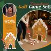 Non-Toxic Gingerbread Golf Game Set Portable Golf Toys Holiday Fun Game Easy Installation