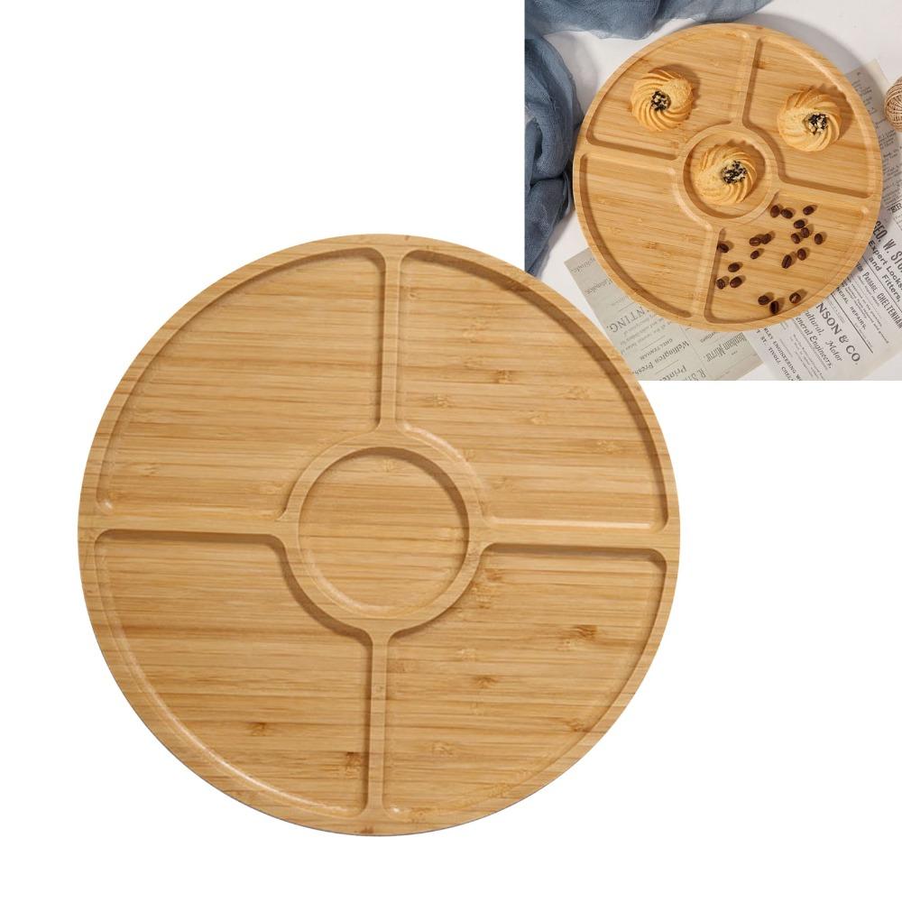 Bamboos Tea Tray Burr‑free Tea Platter Water‑proof Fruit Dish  Tea Set Placement
