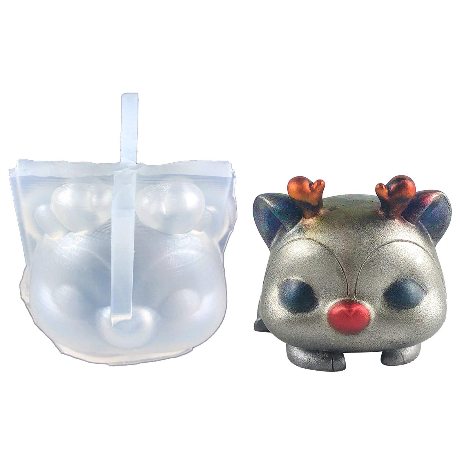 

3D стереоскопический рождественский лось, гипсовые украшения, сделай сам, эпоксидная форма, свечи ручной работы, ароматические восковые формы для мыла для украшений