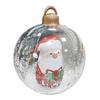 24 Inch Christmas Inflatable PVC Material Clear Ball Giant Christmas Balls Waterproof 60CM Size Holiday Decor Window Display