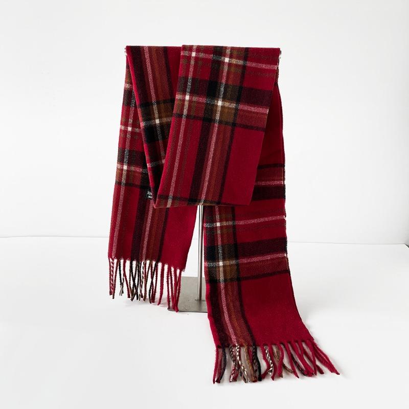 Plaid black and white thermal scarf men's autumn and winter scarf simple trend imitation cashmere shawl