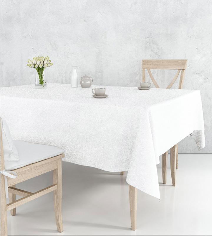 Matte Velvet Tablecloth, Milky White, For A Table 140X240Cm