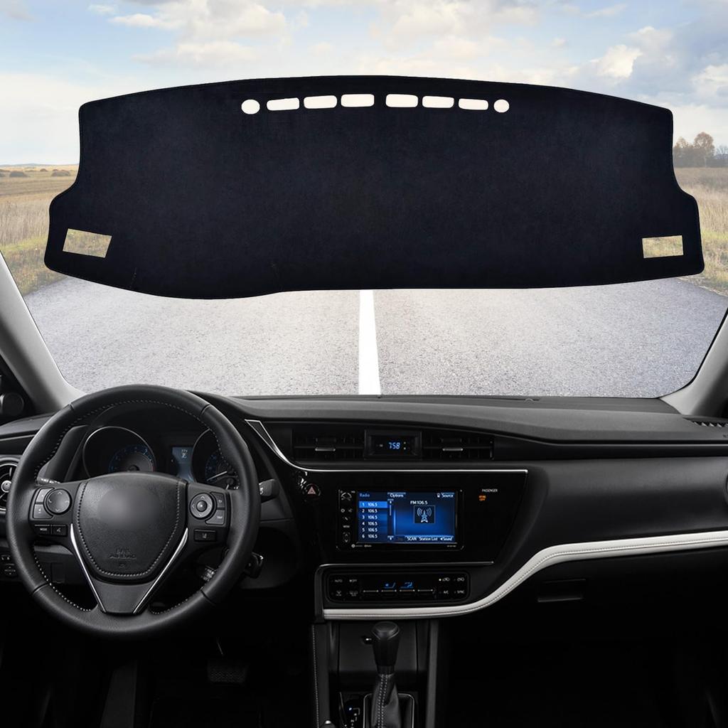 Dashboard Flannel Dash Cover Mat For Toyota Corolla 2014 2015 2016 2017 2018 Flannel  Fit Toyota Corolla Accessories Dash Cover Black Trim (Corolla