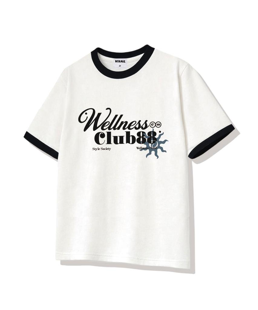 Wenil Wellness Club Ringer Loose Fit Short Sleeve T-Shirt 4 Colors [Wase_4502]