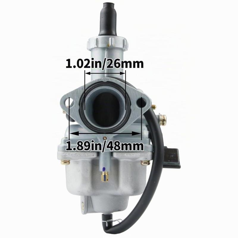Manual Choke PZ26 Carburetor Replacement for CRF100F CB125S XL125S, Metal 26mm Carburetor for Garage Repair