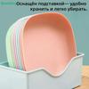 10-Piece Wheat Straw Snack Plates with Stand – Colorful Reusable Appetizer Plates for Dessert & Fruit