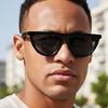 Women's sunglasses - unisex fashion half-moon cat eye sunglasses