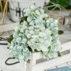 6 Artificial Heads Silk Hydrangea Fake Flower Bridal Bouque Wedding Home Decor