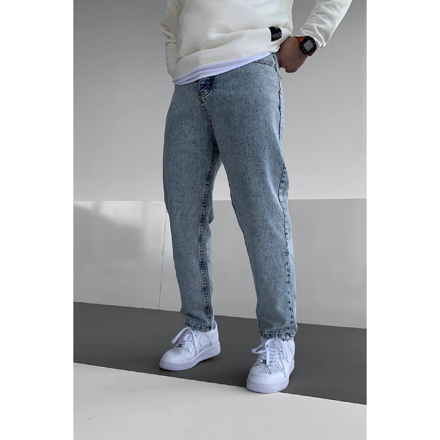 

Baggy Acid Wash Grinding Jeans 29 синій