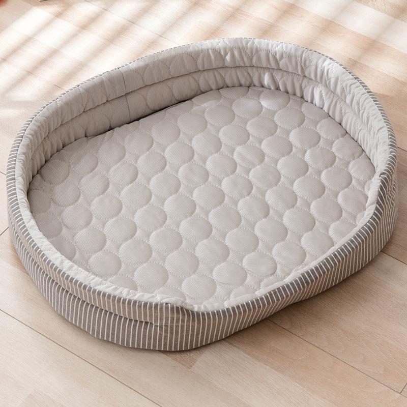 Summer Cooling Pet Cat Bed Cushion Ice Pad Non-slip Dog Sleeping Elliptical Shape Mat for Puppy Dogs Cats Pet Kennel