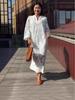 In Stock: New Casual Loose Lace V-Neck Dress Two-Piece Set