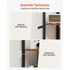 VEVOR 6 Tier Corner Shelf, Tall Corner Stand with LED Light, Wall Shelves Tower Storage Organizer with Metal Frame & Wooden Shelves