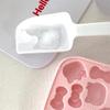 Kitten Kt Press Ice Cube Mold - Cute Cartoon Silicone Ice Tray, Household Ice Making And Storage Box