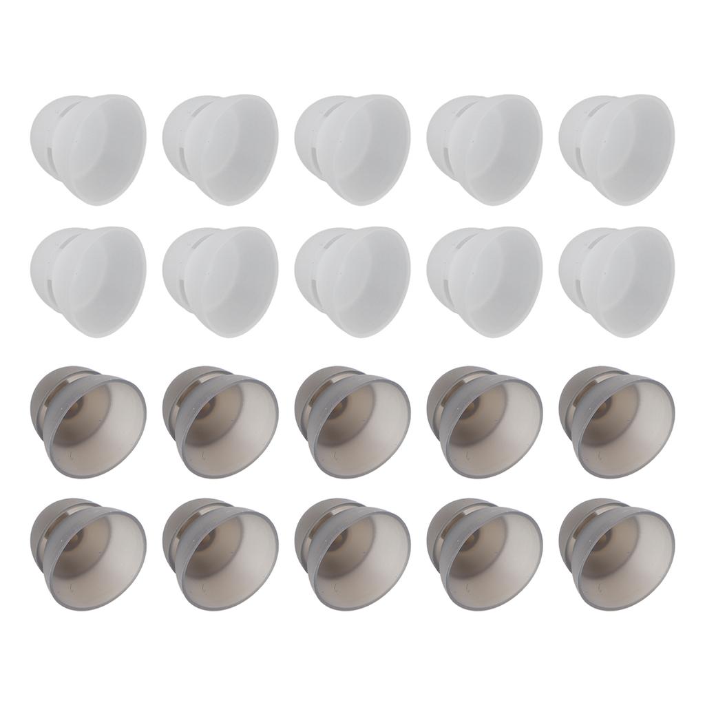 10PCS Hearing Aid Domes 12mm/0.5in Double Layer Soft Silicone Washable Removable Anti Static