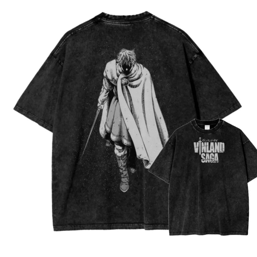 

Historical Themes Anime Vinland Saga Manga Graphic Print T-shirt New Harajuku Streetwear Y2K Fashion Men Women Washed Cotton S