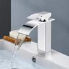 Stainless Steel Waterfall Wash Basin Faucet Black With Hot And Cold Water Inlet Pipe Toilet Wash Basin Bathroom Home