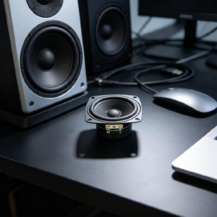 Repair Speaker Driver 4Inch Square Full Frequency Replacement 6Ohm 10W with External Magnetic Subwoofer Multimedia Portable Amplifier