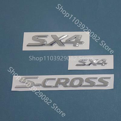 For S-Cross SX4 Emblem Rear Trunk Script Badge Decal Logo Symbol