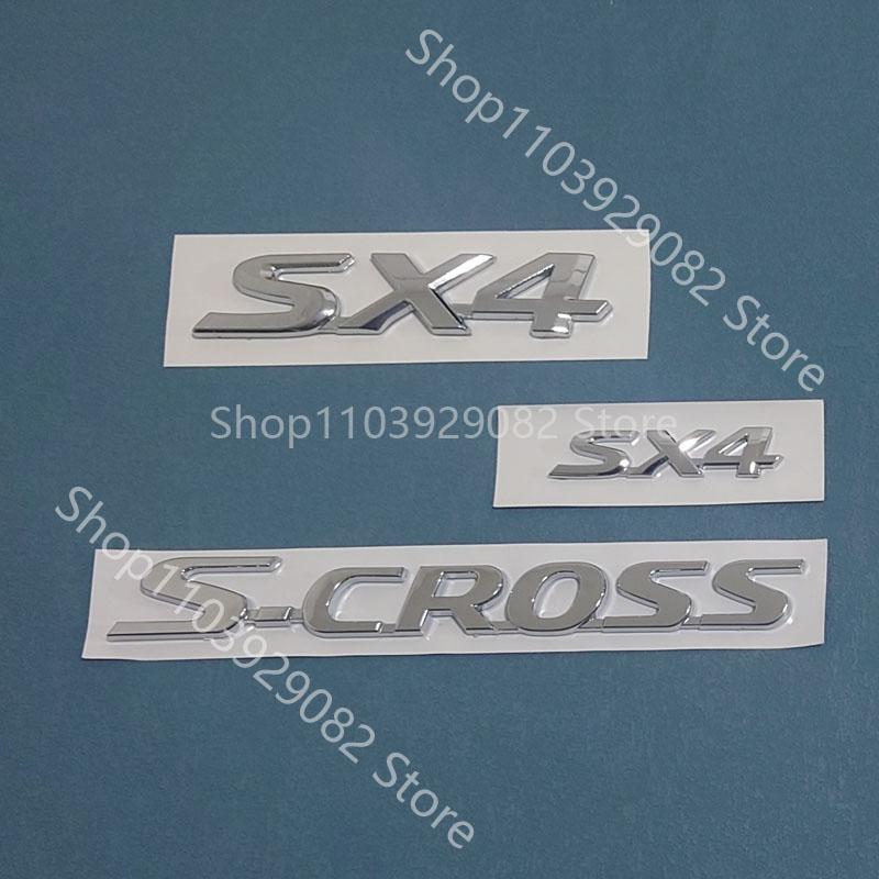 For S-Cross SX4 Emblem Rear Trunk Script Badge Decal Logo Symbol