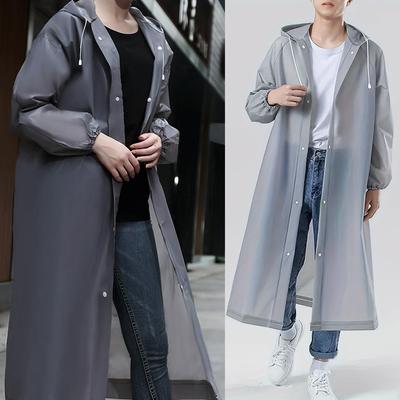 Thickened Adult Rain Jacket, Windproof And Waterproof EVA Thickened Full Body All In One Raincoat, Outdoor Cycling, Portable Raincoat