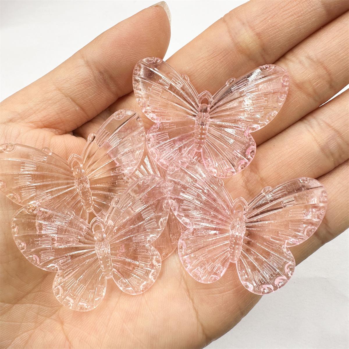 

20шт бусины градиент DIY шпилька ювелирные аксессуары творческий с подвеской с отверстием двойной цвет бабочка ручной работы для изготовления браслета и ожерелья материал Gradient Pink