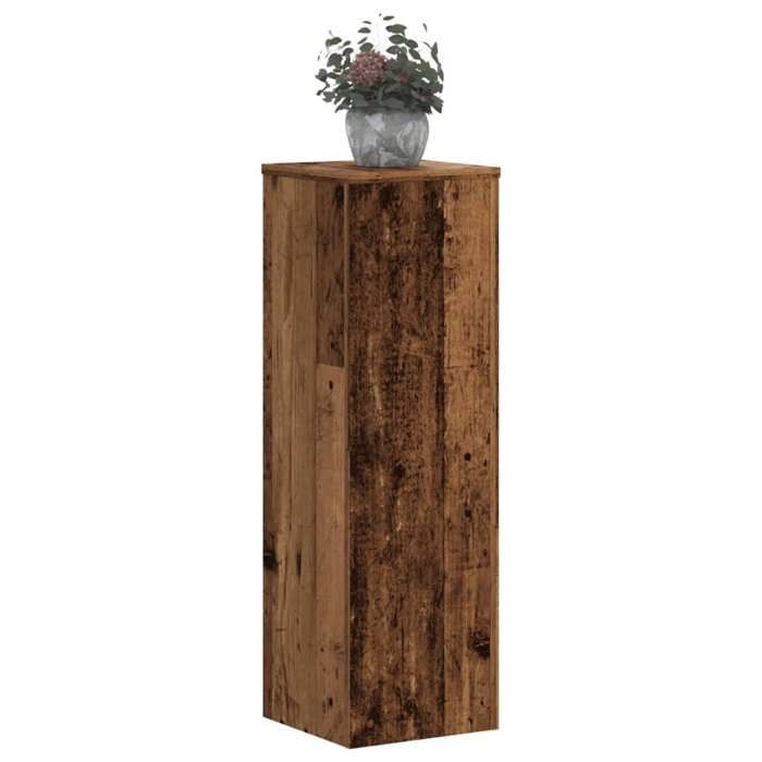 VidaXL Supports pour plantes 2 pcs vieux bois bois d'ingénierie, support de fleurs, support de pot de plante, support de 852949
