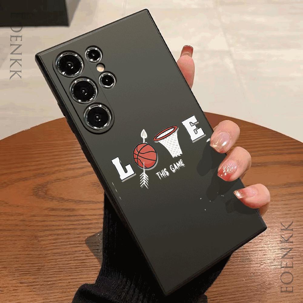 Basketball Silicone Case For Samsung Galaxy S25 S24 S23 S22 S21 Ultra FE A35/A54/A55/A34 5G Note 10/20 Plus Anti-Fall Slim Cover