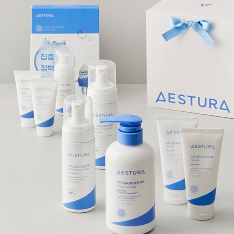 

[Estra] Увлажняющий набор для полного ухода Family Barrier (Крем Atobarrier 80 мл*2 + Лосьон для тела 400 мл*1 + Пенка для умывания 150 мл*2 + 4 вида подарков)