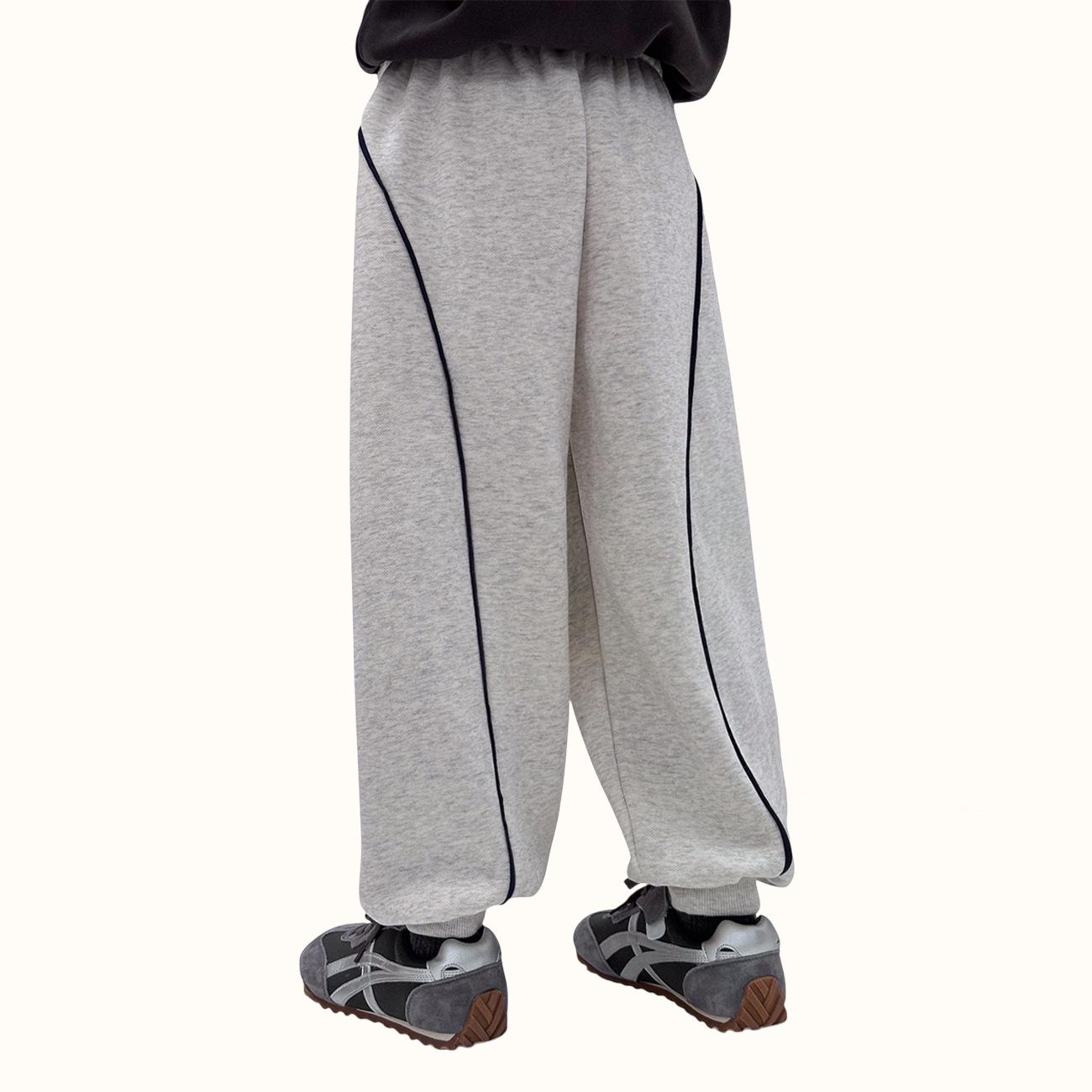 

Yuchen Girls Embroidered Velvet Joggers - Winter 2025 Collection 110 хізер сірий колір