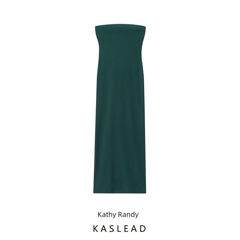Kaslead New Women clothes Western Style Fashion Slim fit Slimming Long Tube Top Dress 1198454