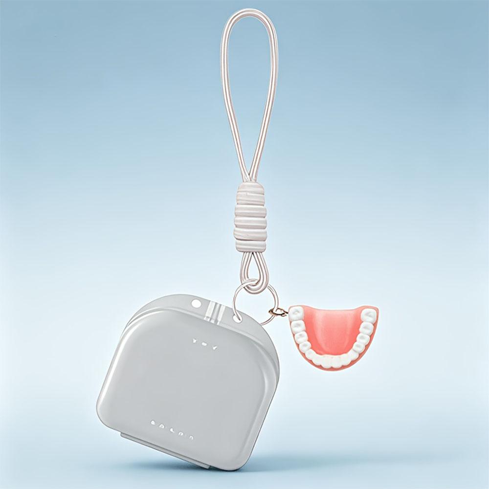 Multifunctional Invisible Braces Kit with a Tooth-Shaped Keychain White