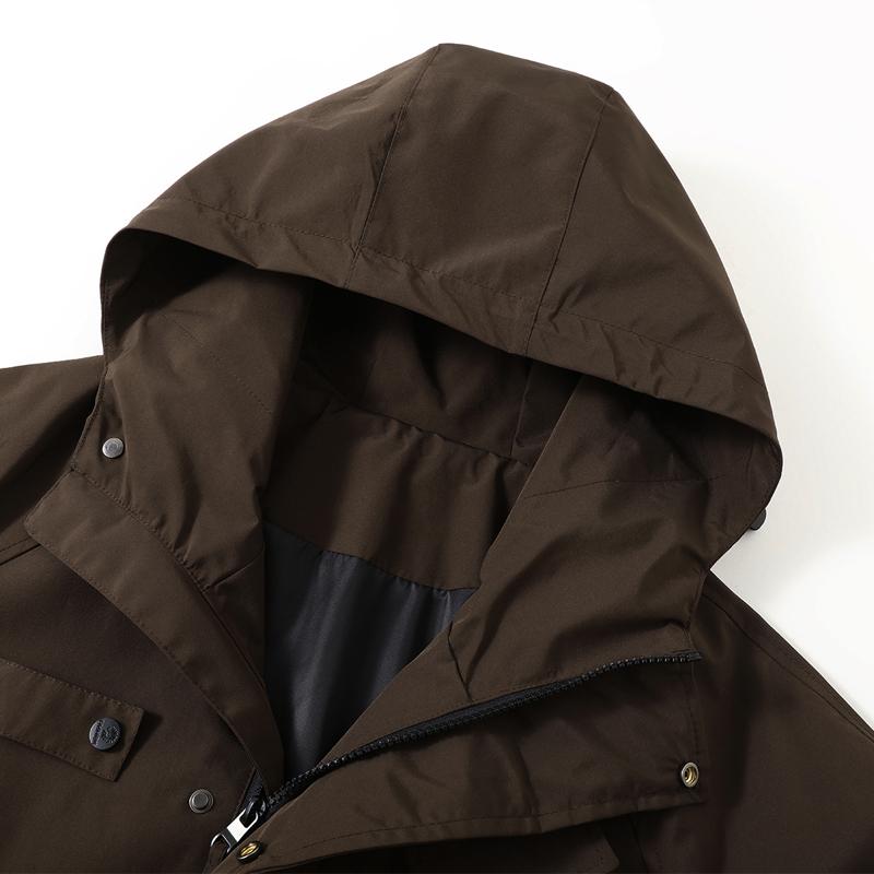 Plus Size 5XL-11XL Autumn Waterproof Trench Coat for Men Windbreaker Casual Long Sleeve Oversize Men's Jackets Hooded