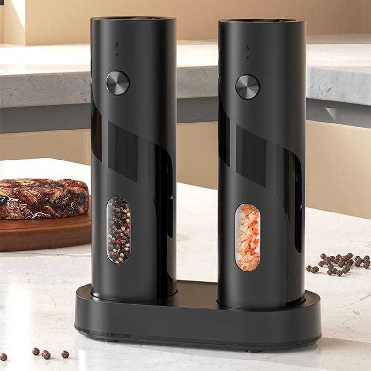 Automatic Adjustable Spices Grinder For Cooking Rechargeable Design With Transparent Window Kitchen Accessory