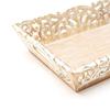 Set of 2 Andal Carved Serving Tray Mango Wood, MDF with White Wash Finish