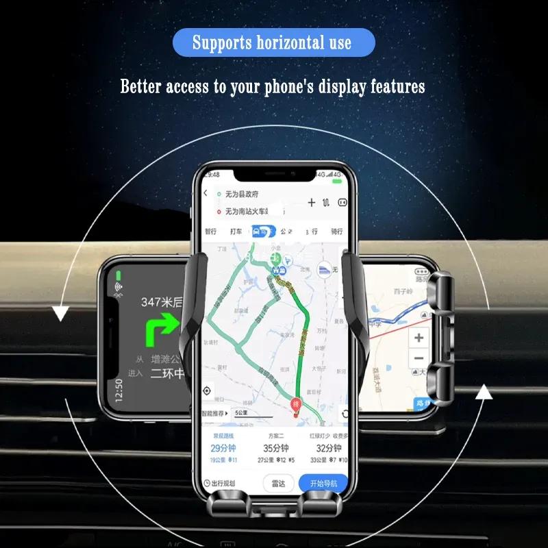 For KIA K5 - Car Wireless Charger Auto Mount Phone Holder Adjustable GPS Navigation Bracket Car Accessories