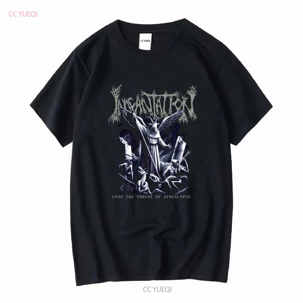 Incantation upon throne T shirt death metal suffocation nile immolation long or short sleeves vintage Washed Soft streetwear