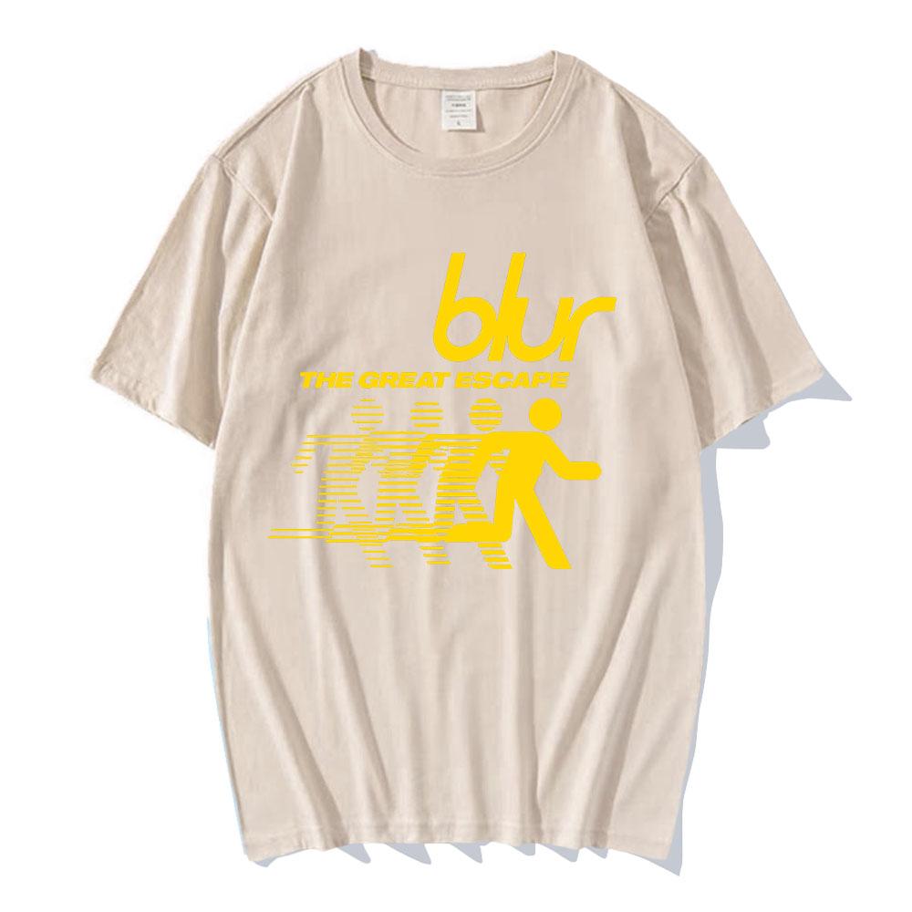 Blur Dan Abnormal Tričko Bavlna Krátký Rukáv Pánské Dámské Trička Unisex Streetwear Vtipné Kreslené Hamburgery a Hranolky Tričko