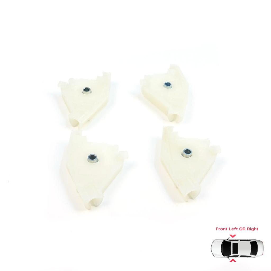 EWR1056+EWR1057 Front Window Regulator Repair Left and Right Corner Pulley Wheel Clips Pin Set for  A4 S4 B6 B7 8E B8 8K Seat Exeo 3R 4/5 Door