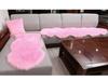 White Fluffy Irregular Plush Bedroom Rug & Sofa Cushion Blanket