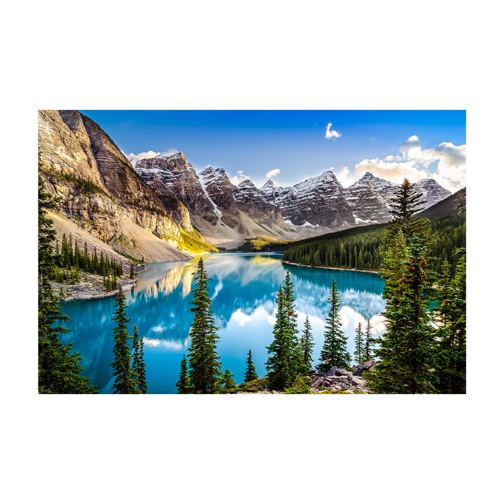 Canvas Poster Modern Art Lake Light Mountain Color Mountain Water Painting Beautiful Scenery Living Room Home Decoration Wall Art Home Decoration