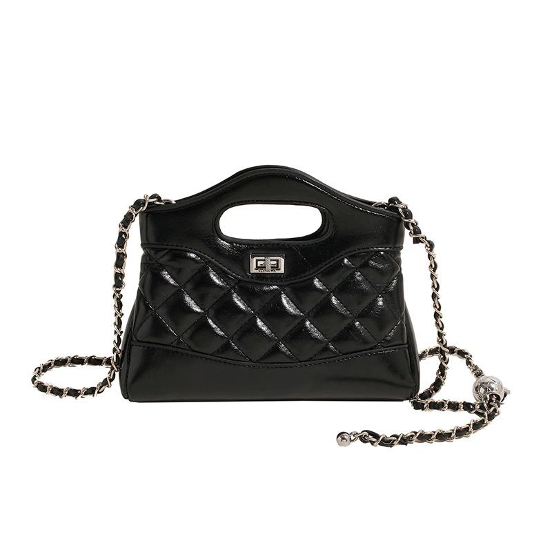 Temperament Versatile Portable Small Square Bag Casual Versatile Premium Sense Rhombus Chain Crossbody Bag