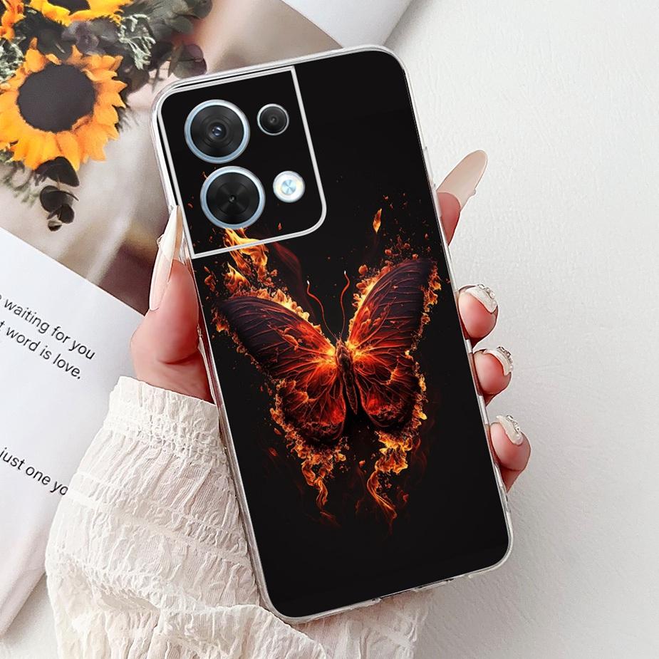 For Oppo Reno8 Pro 5G Case CPH2357 Cool Design Fashion Painted Cover Soft Silicone Phone Case For Oppo Reno 8 Pro Reno8 5G Shell