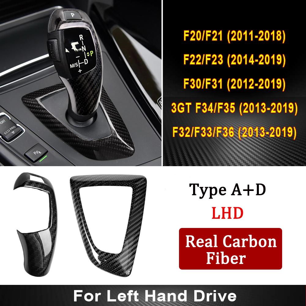 Collier de levier de vitesse en fibre de carbone pour BMW F30 F10 F15 F07 F20 F21 F22 F32 F34 F35 5GT