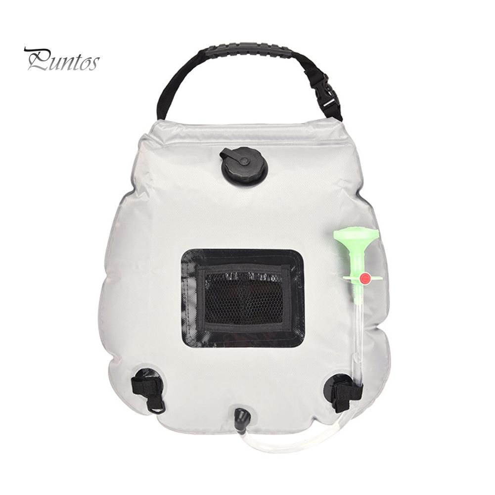 Puntos Outdoor Portable 20L Camping Turistika Solární vyhřívaná sprcha Koupání Taška na vodu