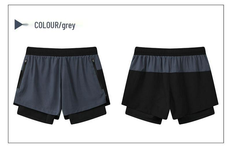 Men's Quick-Dry Summer Sports Shorts with Liner - Three-Quarter Length for Running, Fitness, Track, and Basketball.