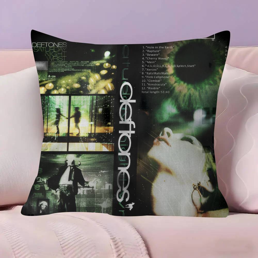 Classic D-Deftones Band   Pillowcase toon Gift Cushion Cover Bedroom Home Sofa Chair Seat Decor pillow case